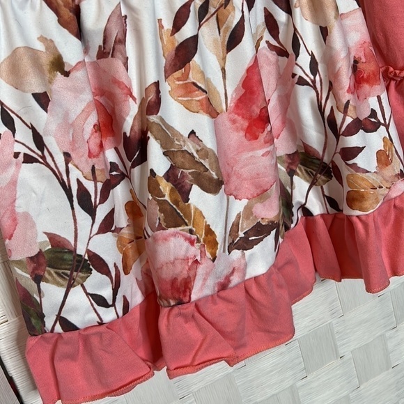 Set Includes Rose Floral & Stripe Print Top With Ruffle Detail - Picture 9 of 9